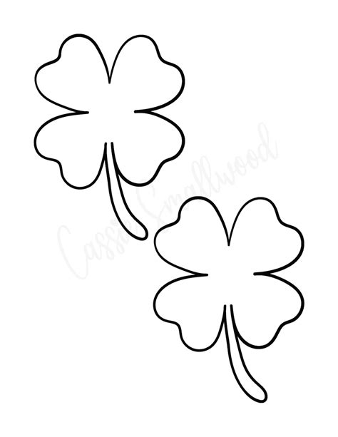 12 Cute Four Leaf Clover Printable Templates (FREE!) - Cassie Smallwood