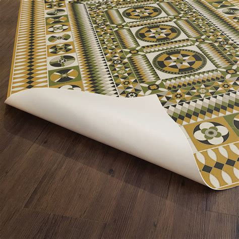 Inspired by old floor cloths and vintage linoleum, these vibrant vinyl ...