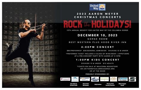 Rock the Holidays - 2023 Aaron Meyer Christmas Concert, Best Western ...