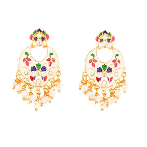 Yellow Chimes Beautifully Enamelled Stylish Gold Plated Meenakari ...