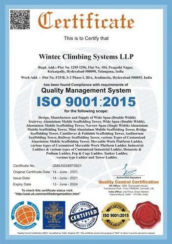 Wintec Climbing Systems LLP - Manufacturer from Hyderabad, India | About Us