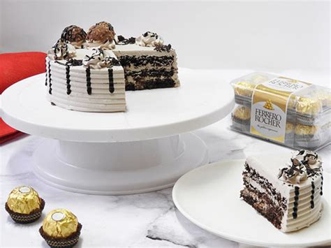 Ferrero Rocher Cake Half kg. Buy Ferrero Rocher Cake online - WarmOven