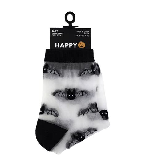 1 Pair Halloween Bat Jelly Short Crew Socks by Happy | JOANN