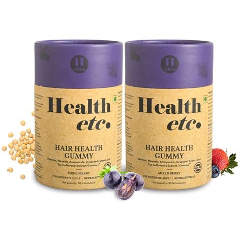 Health etc Hair Health Gummy Pack of 2 (30 Gummies Each)
