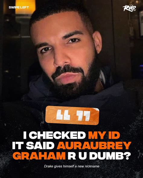 RapTV | #Drake just gave himself a new nickname: Auraubrey Graham‼️😂 What do y’all think about ...
