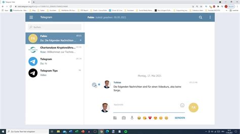 Telegram private chat: Sending and managing messages