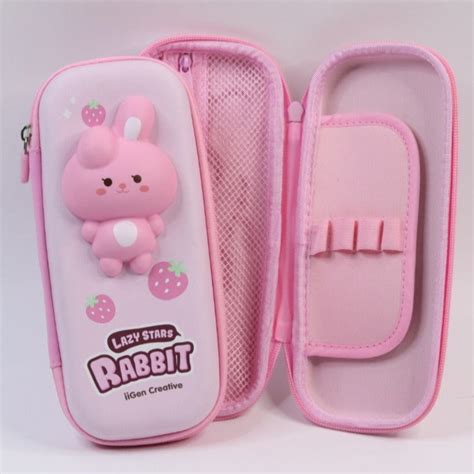 Soft Touch Pencil Case with Compartments - Kids Large Capacity School ...