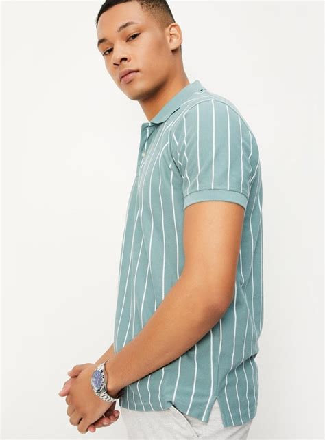 Buy Men Slim Fit Striped Polo T-shirt Online at just Rs. 699.0 ...
