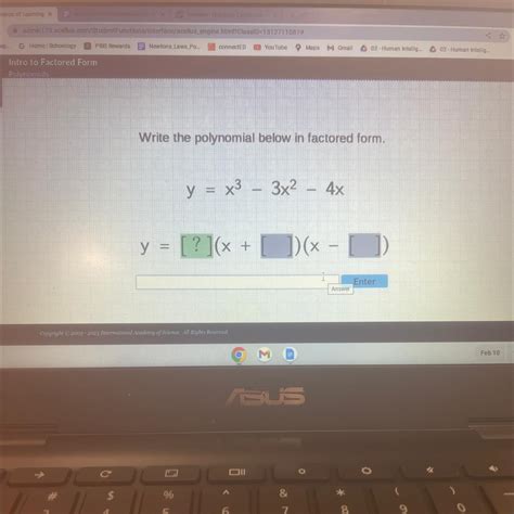 Write the polynomial below in factored form. y = x³ - 3x² - 4x - brainly.com