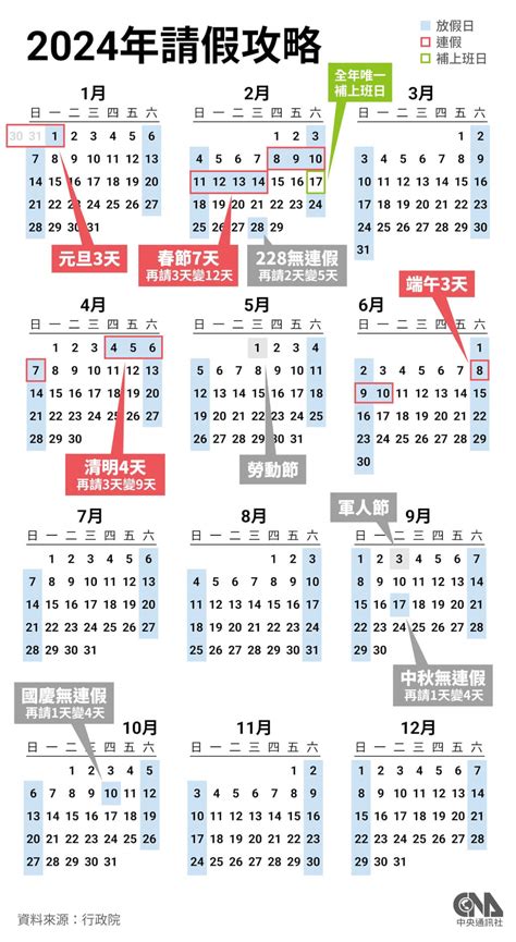 2024年行事曆下載、113年辦公日曆表、國定假日一覽、小雨問路行事曆 @ 小雨問路 :: 痞客邦