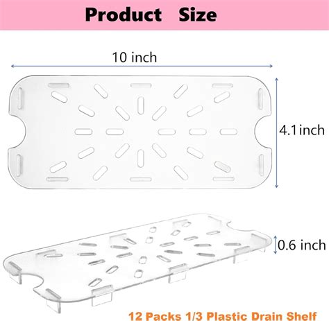 Joysorn 12 PCS Plastic Drain Shelf for 1/3 Size Food Pan India | Ubuy