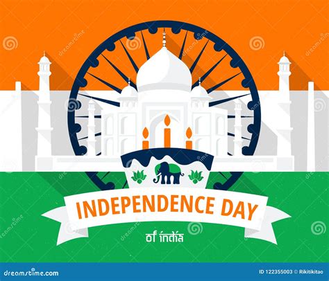 Taj Mahal With Tricolor Indian Flag Frame And Text In Hindi Jai Hind ...