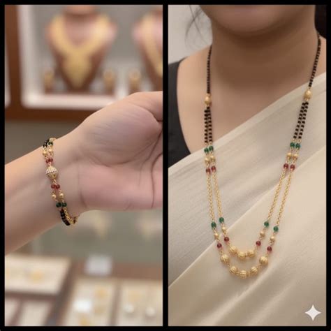 Micro Gold Plated Ad Diamond Studded Fancy Mangalsutra With Hand Manga ...