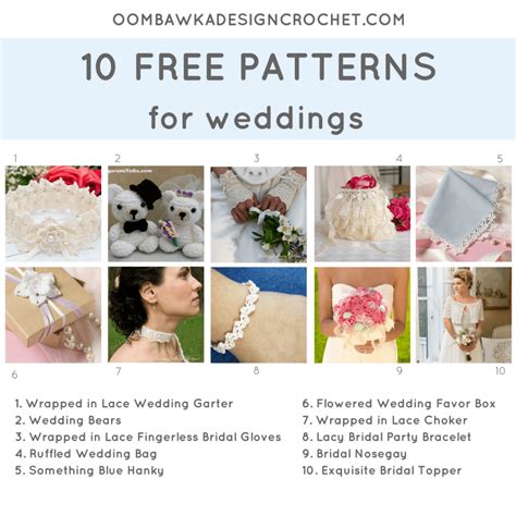 10 Free Crochet Patterns for Elegant Wedding Accessories