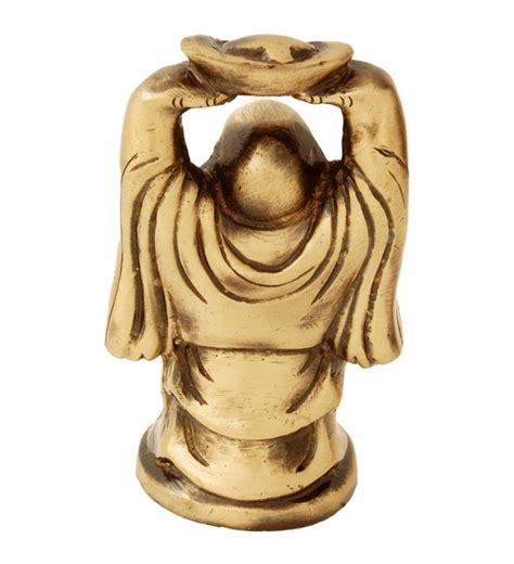 Buy Laughing Buddha with Ingot Brass Showpiece Online at Best Price