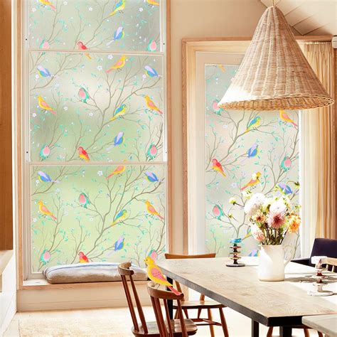 Buy Coavas Window Privacy Film Stained Glass Window Film Non-Adhesive ...