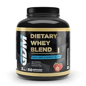 GDM Meal Replacement Dietary Whey Protein Supplement Blend | Strawberry ...