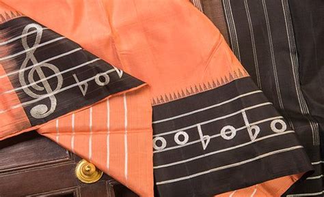 Peach & Black Pure Kanchipuram Handloom Silk Saree – Palam Silks