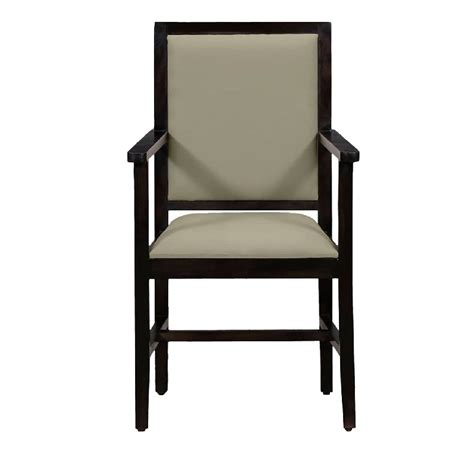 Solid Sheesham Wood Cushioned Chair for Living Room in Warm Chestnut ...