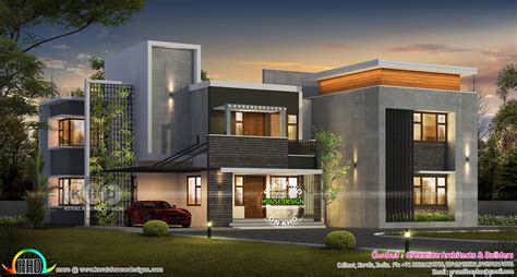 Ultra modern 5 bedroom contemporary house plan - Kerala Home Design and ...
