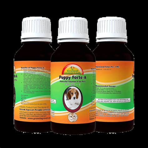 Dog And Cat : Puppy Forte-A: An Essential Vitamin-A - 200 ml | Growel ...