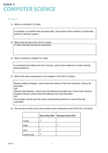 Image result for Computer Science OCR Test GCSE