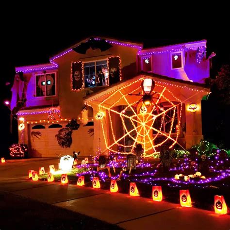 JMEXSUSS 168ft 600 LED Halloween Decor Lights Outdoor Clear Wire ...