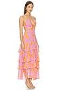 ASTR the Label Aneira Dress in Orange & Purple Floral | REVOLVE