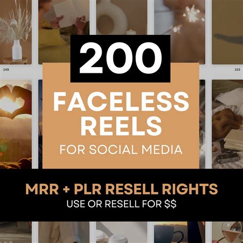 200 Faceless Reels Bundle for Instagram, Tiktok, and Facebook Editable Content With MRR & PLR ...