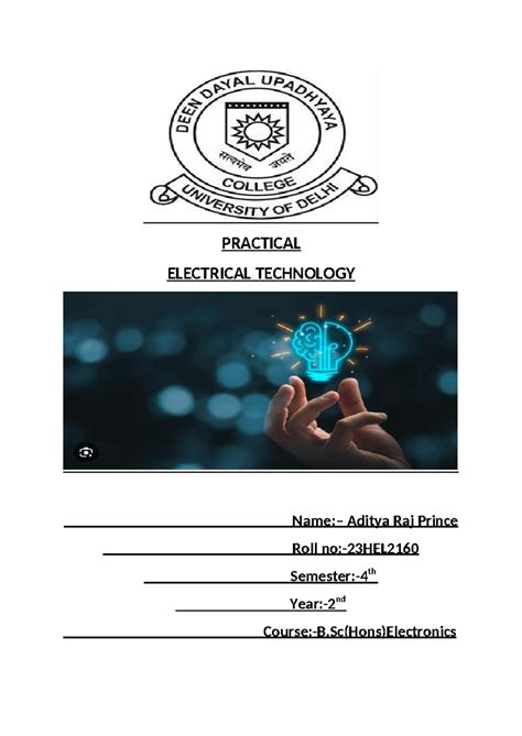 PRACTICAL ELECTRICAL TECHNOLOGY (ET101) - DC & Induction Motor ...
