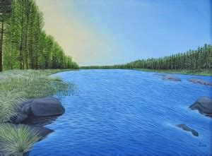 D.S COMPANY (D.S) NATURE OIL PAINTING Oil 16.73 inch x 20.86 inch ...