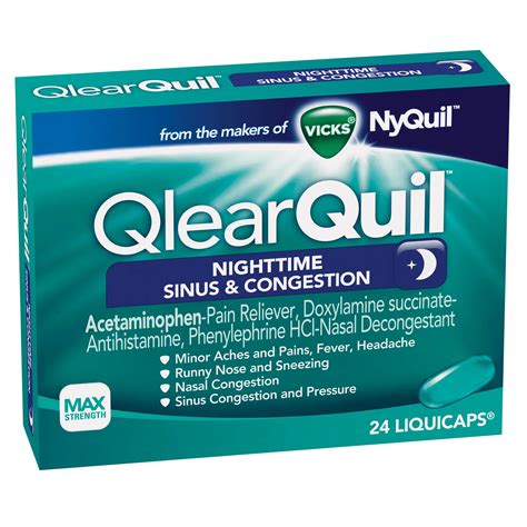 Vicks QlearQuil NyQuil Sinus & Congestion Nighttime - Shop Sinus & allergy at H-E-B