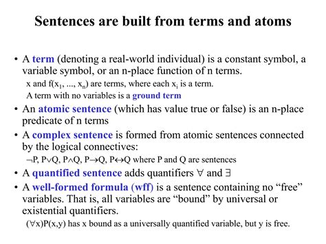 predicate logic proposition logic FirstOrderLogic.ppt | Programming ...