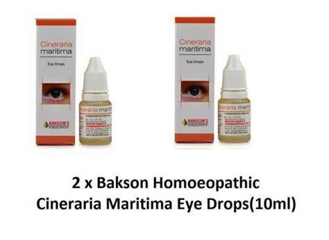2 X Bakson Homeopathic Cineraria Maritima Eye Drops | Ubuy India