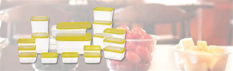 Buy All Time Plastics Polka Container Set, 6.5 Litre, Set of 17, Yellow ...