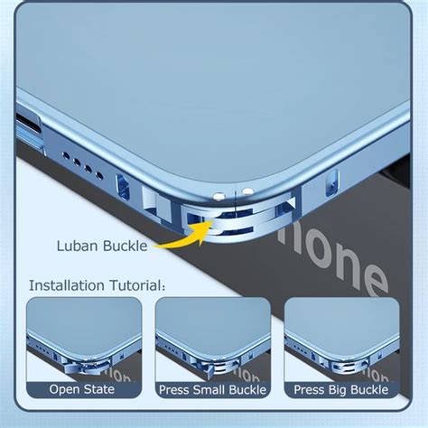 iPhone 13 Series Metal Lock Bumper Case with Lens Ring Protection ...