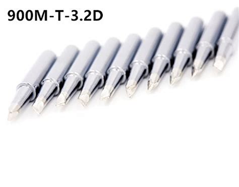 Generic 10X Lead-Free Replaceable Flat Shape 900M-T-3.2D Soldering Iron ...