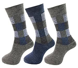 RC. ROYAL CLASS MEN'S WARM WOOLEN TERRY/TOWEL MULTICOLORED SOCKS (PACK ...