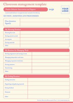 Classroom Behavior Management Plan 的图像结果