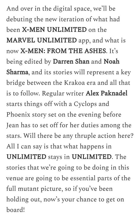 X-Men Unlimited Rebranded as X-Men From the Ashes : r/xmen