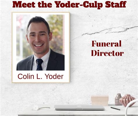 Yoder-Culp Funeral Home - Meet Our Staff Colin L. Yoder Funeral ...