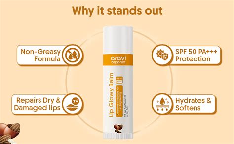Lip Glowy Balm With SPF 50 PA+++ For Lip Brightening & Protection - 5g ...