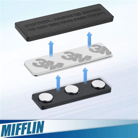 Mifflin-USA Name Tag Magnets (100 Magnets, 1.75 x 0.5 inches), Name Tag ...