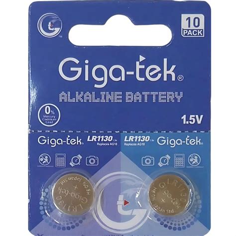 Buy Giga-tek LR44, LR41, CR2032 Button Cell Batteries – MyBattery ...