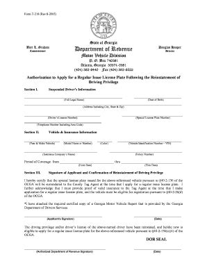 Form T-218 - Georgia Department Of Revenue - Motor Etax Dor Ga - Fill ...