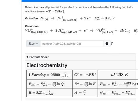 Image result for Cell Potential Problems