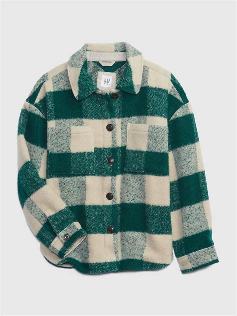 Kids Plaid Shirt Jacket | Gap