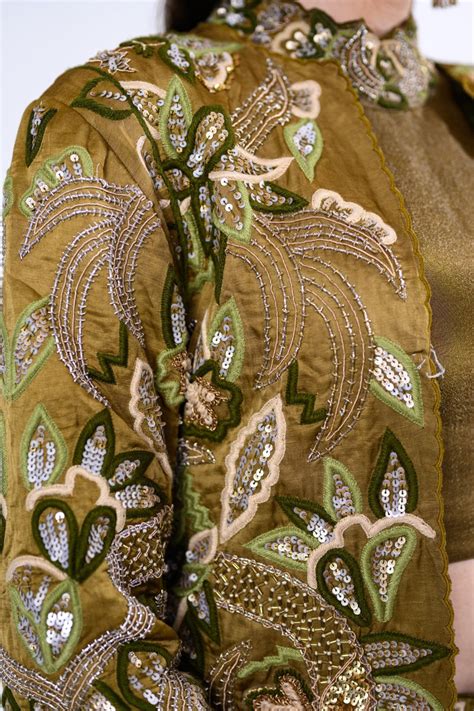 Olive Jacket Embellished Palazzo Set – Label Dee
