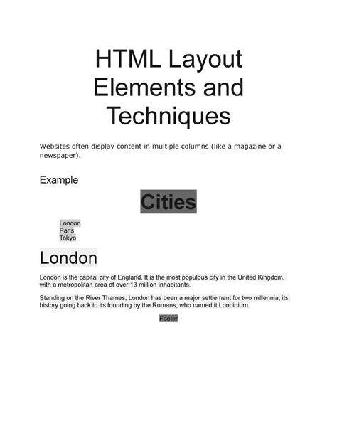 HTML Layout Elements and Techniques 的图像结果
