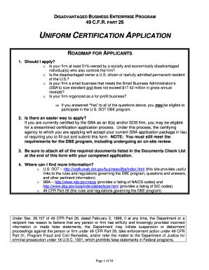 Disadvantaged Business Enterprise (DBE) Application - Kcata - Fill and ...